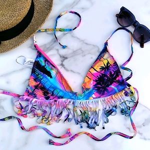 Colorfull Fringy 🏊 Top